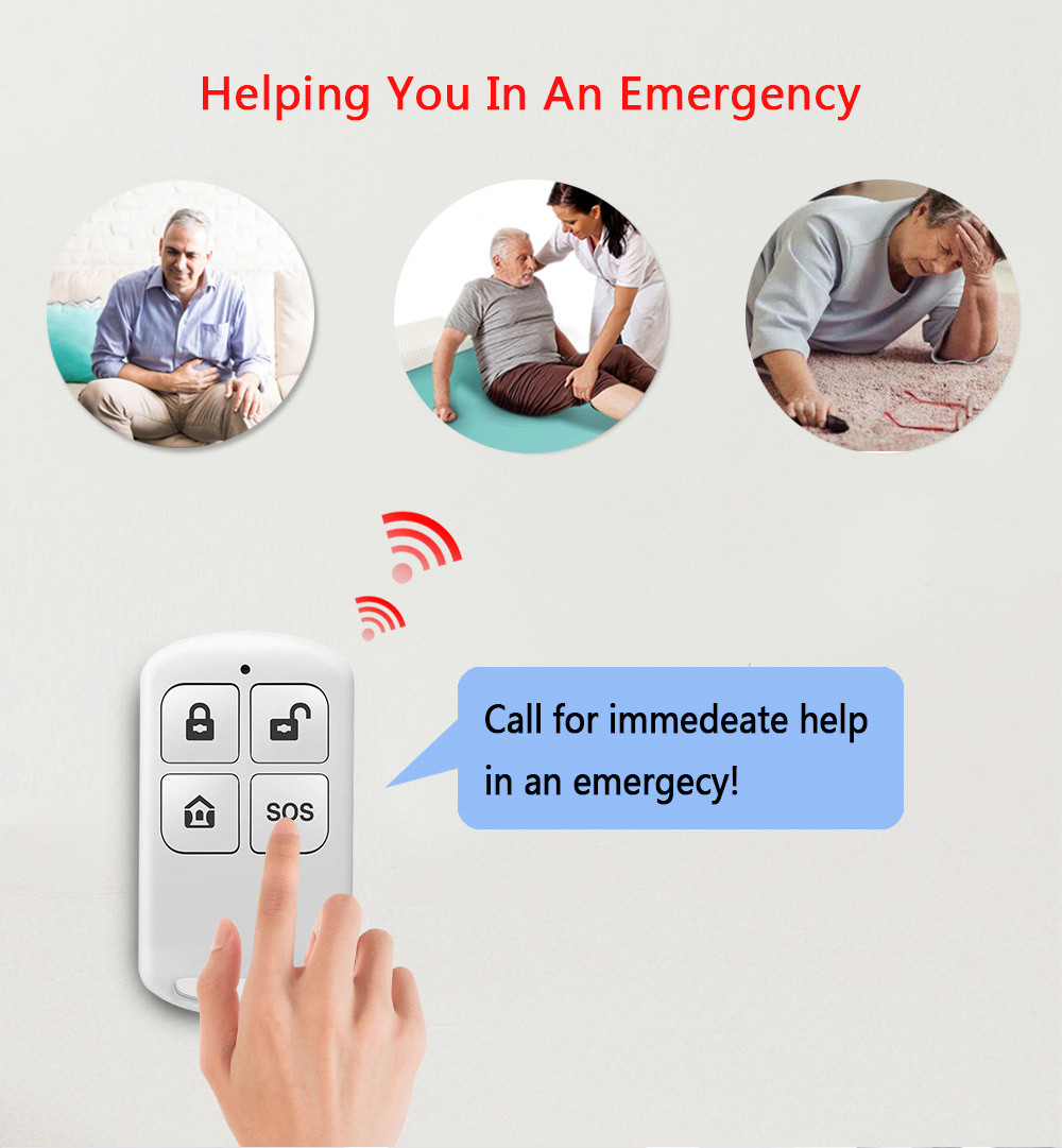 PF-50 Wireless 433MHz 4 Keys Remote Controller Arm & Disarm Detector For Home Security Alarm System PG-103 105 106 107 150