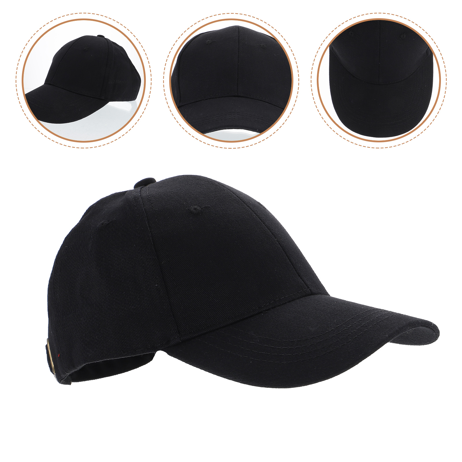 Hat Cap Insert Bump Baseball Men For Safetycaps Hardhats Construction Sweatband Shaper Helmet Hard Adjustable Black