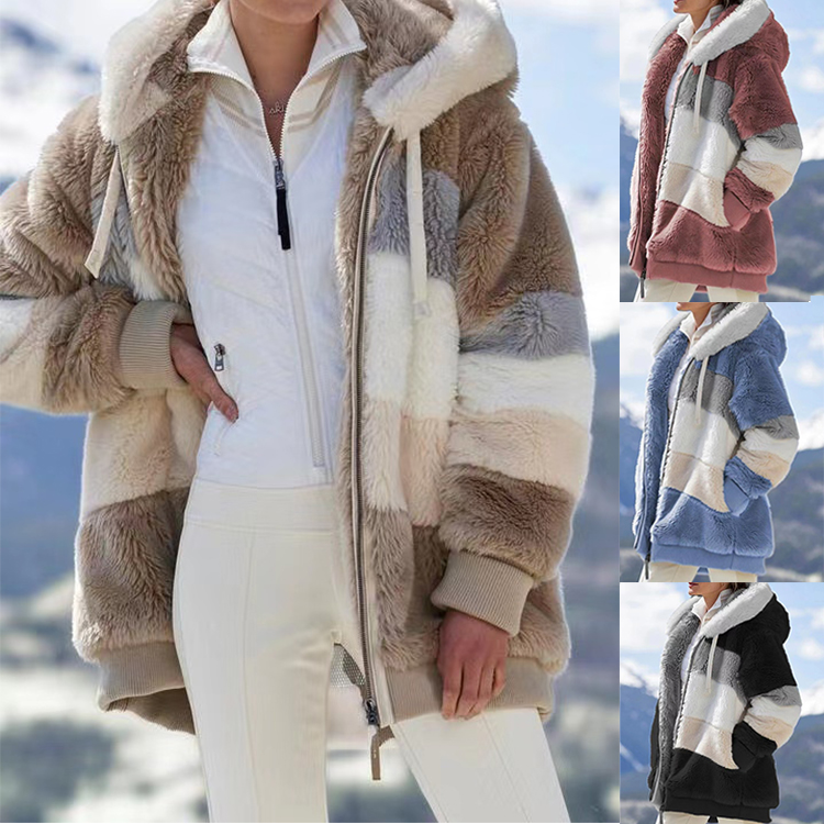  Women Winter Plus Size Long Teddy Jacket Warm Thick Fleece Faux Fur Coat  Plush Teddy Coat Woman Coat Coat Fur Coat Casual