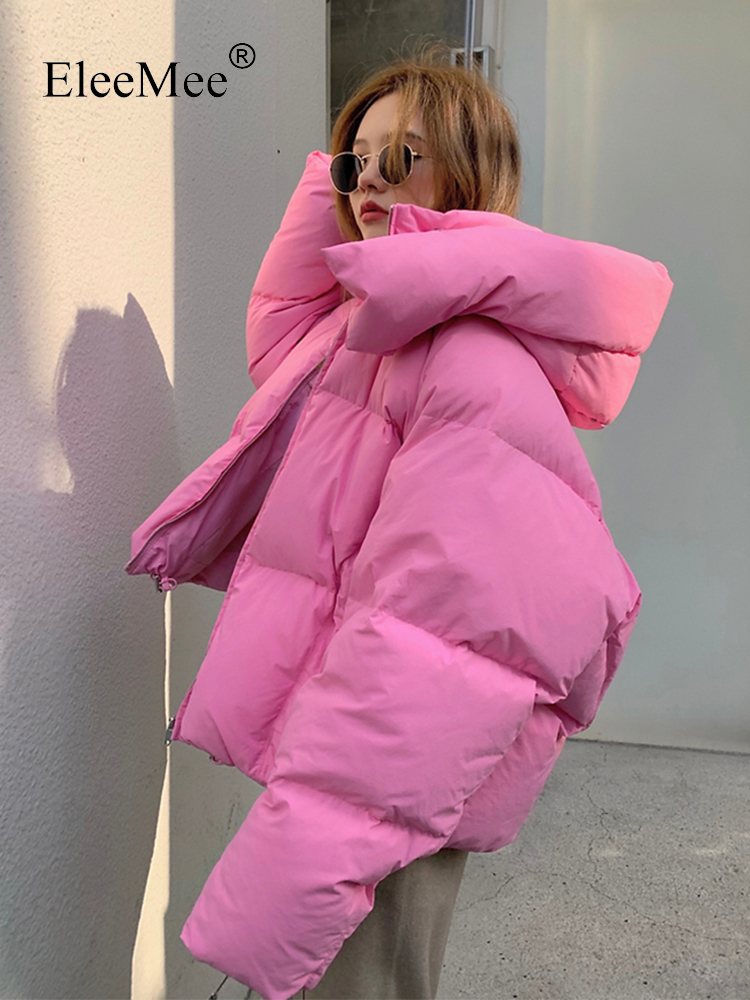 EleeMee 90% Down Jacket For Women 2023 Arrival Winter Coat Hooded Jacket Thick Warm Ins  Women Outwear Size S-L