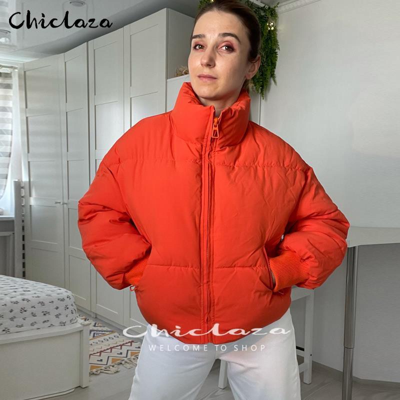  Autumn Winter Thick Warm Women's Vintage Green Parkas Coat Casual Pockets Solid Loose Jacket Basic Cotton Outwear Female