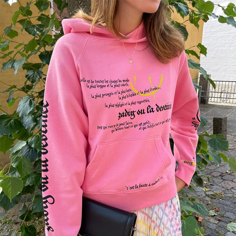 Graffiti Letter Print Sweatshirt Hoodie Cotton Loose Long Sleeve Warm thick Pullover Casual 80's Pull Sweatshirts Creativity