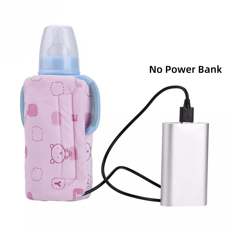 USB Baby Bottle Warmer Portable Travel Milk Warmer Infant Feeding Bottle Heated Cover Insulation Thermostat Food Heater