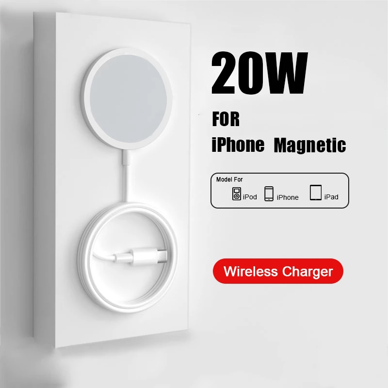 20W Magnetic Wireless Charger For iPhone 13 12 11 Pro MAX Mini Type C Fast Charging For iPhone 8 Plus XR X XS MAX SE Accessories