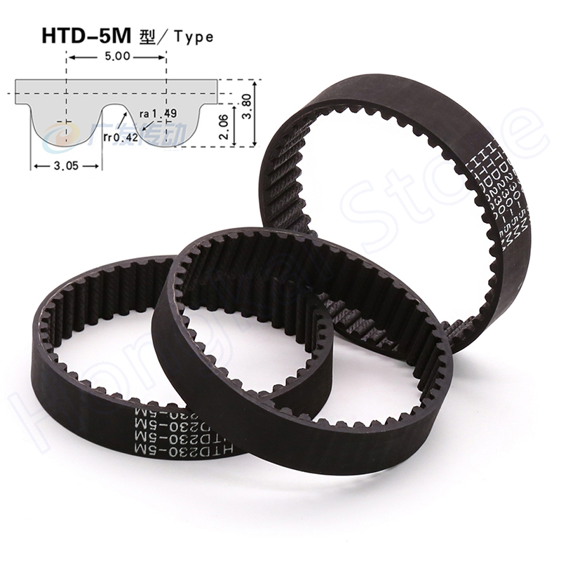 Width 15mm HTD 5M Rubber Closed Timing Belt Perimeter 335 340 345 350 355 360 370 385 390 395 400 405 410 425 430 435 445 450mm