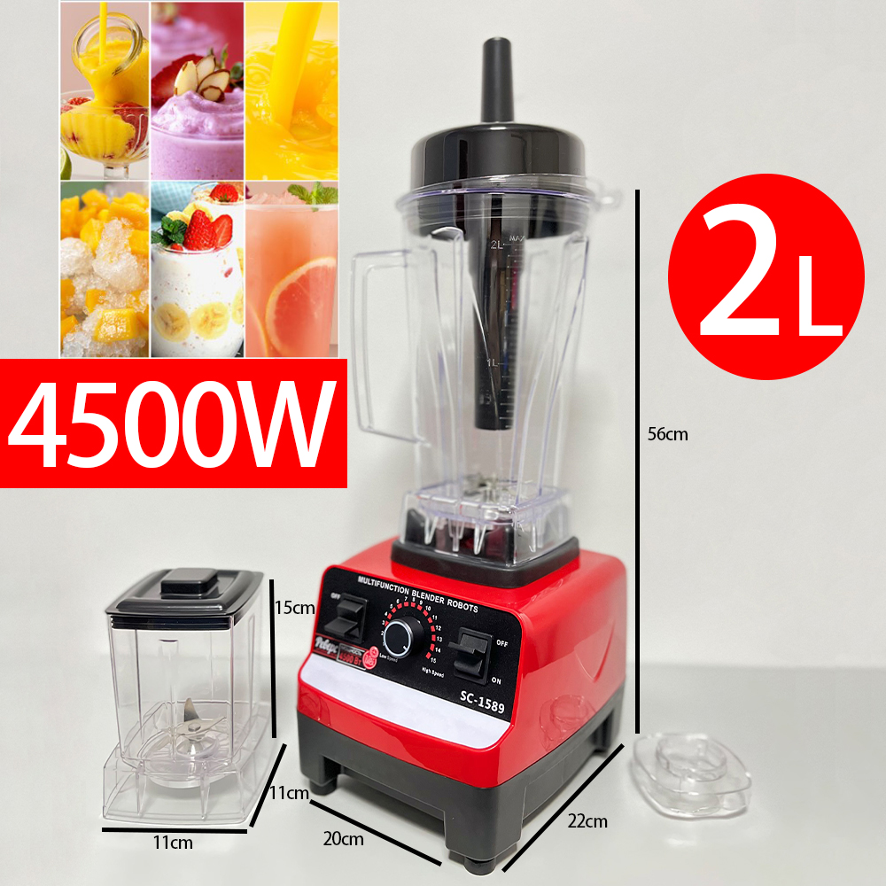 Commercial Mixer 4500W Blender Free Shipping Portable Kitchen Machines Immersion Food Processors Smoothie Blenders Electric Home