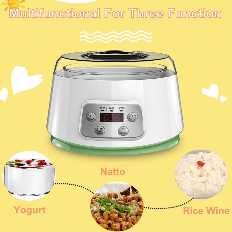 220V Mini Electric Yogurt Maker Automatic Leben Enzyme Fermenter Yoghurt Ceramic Container Cups Natto Rice Wine Ferment Machine