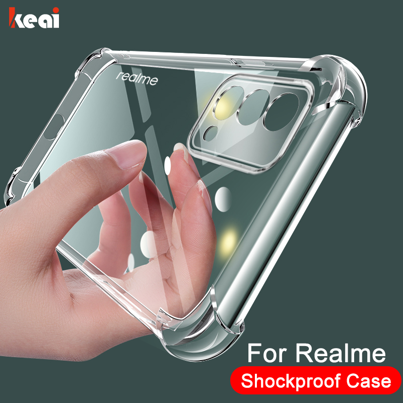  Transparent Silicone Shockproof Case For OPPO Realme 8 7 Pro GT Neo X2 X50 X7 6 5 Pro C3 C11 C12 C15 V5 Phone Cases Cover