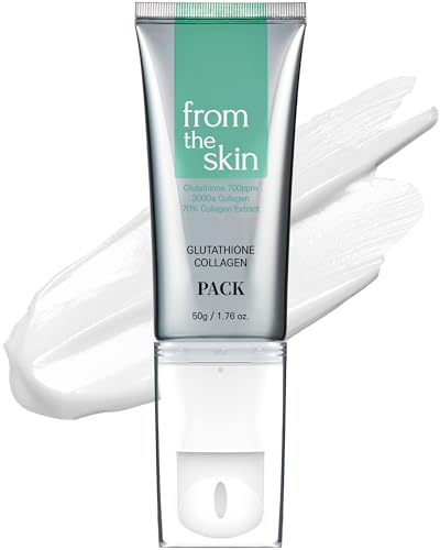 Glutathione Collagen Peel Off Mask - Anti Aging Korean Face Mask, Face Lift, Radiance Boost, Reduces Wrinkles - Built-in Silicone Spatula, 700ppm Glutathione & 300 Da Collagen, 1.76 oz.