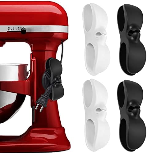 Newest Cord Organizer for Kitchen Appliances - 4 Pack Cord Winder, Cord Holder, Cord Wrapper, Cord Wrap, Appliance Cord Organizer Stick On Mixer,Coffee Maker,Pressure Cooker and Air Fryer