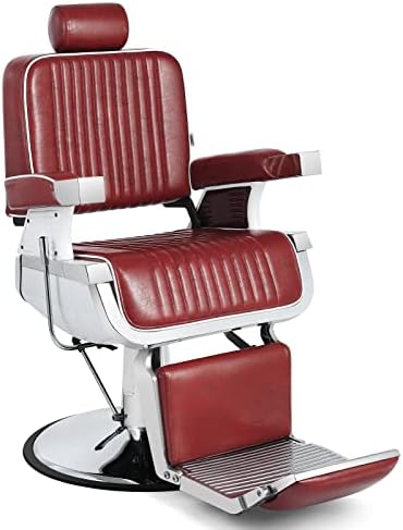 Barber Chair Reclining Hydraulic Barber Chairs Heavy Duty Styling Chairs for Salon Chair Tattoo Chair Beauty Equipment (Red)