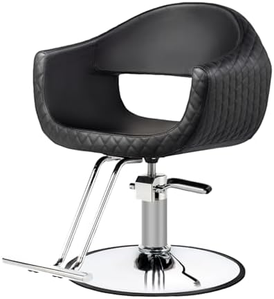 OmySalon Barber Chairs for Barbershop Styling Chair, Salon Chair for Hair Stylist, Heavy Duty Hydraulic Pump, 360°Swivel with Footrest, Hairdressing Home Beauty Spa Equipment