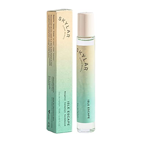 Skylar Isle Escape Eau de Parfum - Hypoallergenic & Clean Perfume for Women & Men, Vegan & Safe for Sensitive Skin - Fresh Perfume with Notes of Bergamot, Cardamom & Sandalwood - 10mL /0.33 Fl oz