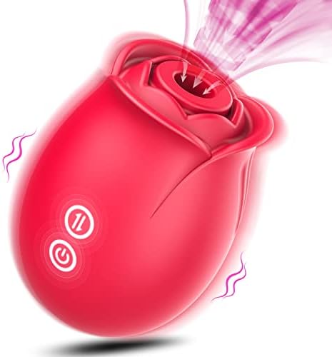 Sex Toys Rose Dildo Vibrator - Upgraded Adult Toys with 5 Sucking & Vibrating Modes for Women Clitoral Nipple, Rose Sucker Sex Toy Clitoral G Spot Vibrators for Woman Couples Adult Sex Games