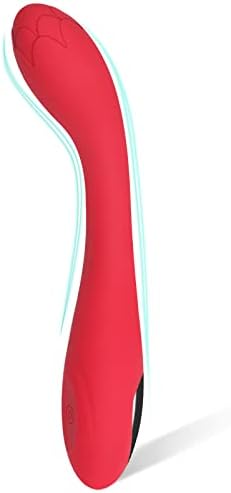 Alovegarden Clitoral G-Spot Powerful Rose Vibrator, Waterproof Dildo Clit Stimulator with 10 Vibration Modes, Softer and Flexible Sex Toy for Women, Clitoral Vibrator (Red)