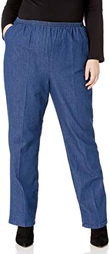 Chic Classic Collection Women's Plus Stretch Elastic Waist Pull-On Pant