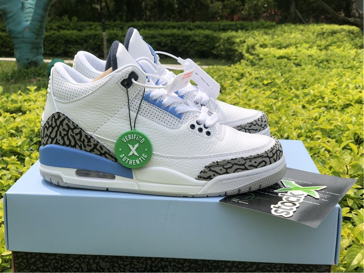 PK 2020 AIR JORDAN 3 RETRO UNC WITH JUMPMAN LOGO