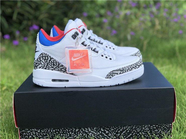 PK AIR JORDAN 3 SEOUL KOREA WHITE SOAR-ATOM RED